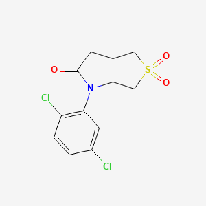 molecular formula C12H11Cl2NO3S B4295039 1-(2,5-dichlorophenyl)tetrahydro-1H-thieno[3,4-b]pyrrol-2(3H)-one 5,5-dioxide 