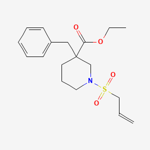 molecular formula C18H25NO4S B4295046 ethyl 1-(allylsulfonyl)-3-benzyl-3-piperidinecarboxylate 