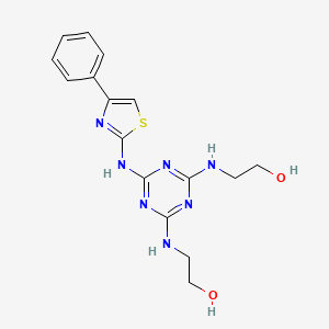 2,2'-({6-[(4-phenyl-1,3-thiazol-2-yl)amino]-1,3,5-triazine-2,4-diyl}diimino)diethanol