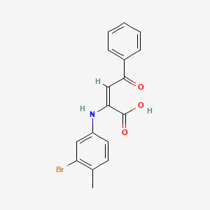 molecular formula C17H14BrNO3 B4295071 2-[(3-bromo-4-methylphenyl)amino]-4-oxo-4-phenylbut-2-enoic acid 