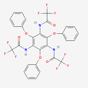 molecular formula C30H18F9N3O6 B4295078 2,2,2-TRIFLUORO-N-[2,4,6-TRIPHENOXY-3,5-BIS(2,2,2-TRIFLUOROACETAMIDO)PHENYL]ACETAMIDE 