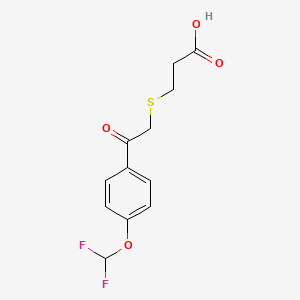 3-({2-[4-(difluoromethoxy)phenyl]-2-oxoethyl}thio)propanoic acid