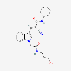 2-cyano-N-cyclohexyl-3-(1-{2-[(3-methoxypropyl)amino]-2-oxoethyl}-1H-indol-3-yl)acrylamide