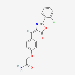 2-(4-{[2-(2-chlorophenyl)-5-oxo-1,3-oxazol-4(5H)-ylidene]methyl}phenoxy)acetamide