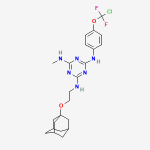 N~2~-[2-(1-adamantyloxy)ethyl]-N~4~-{4-[chloro(difluoro)methoxy]phenyl}-N~6~-methyl-1,3,5-triazine-2,4,6-triamine