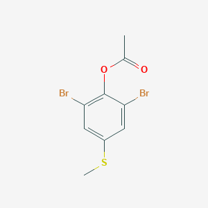 molecular formula C9H8Br2O2S B429512 2,6-Dibromo-4-(methylsulfanyl)phenyl acetate 