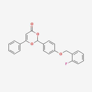 2-{4-[(2-fluorobenzyl)oxy]phenyl}-6-phenyl-4H-1,3-dioxin-4-one