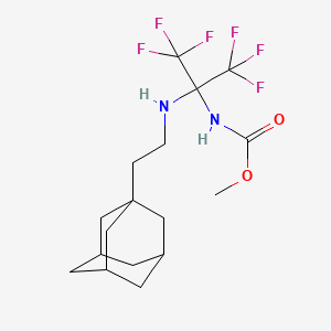 molecular formula C17H24F6N2O2 B4295139 methyl [1-{[2-(1-adamantyl)ethyl]amino}-2,2,2-trifluoro-1-(trifluoromethyl)ethyl]carbamate 