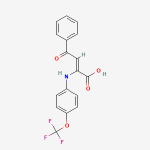 4-oxo-4-phenyl-2-{[4-(trifluoromethoxy)phenyl]amino}but-2-enoic acid