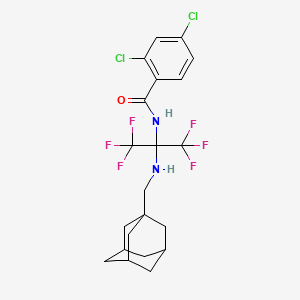 N-[1-[(1-adamantylmethyl)amino]-2,2,2-trifluoro-1-(trifluoromethyl)ethyl]-2,4-dichlorobenzamide