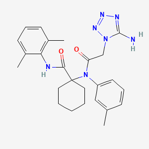 molecular formula C25H31N7O2 B4295145 1-[[(5-amino-1H-tetrazol-1-yl)acetyl](3-methylphenyl)amino]-N-(2,6-dimethylphenyl)cyclohexanecarboxamide 