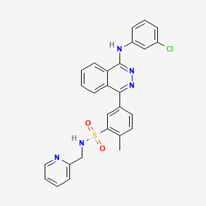 5-{4-[(3-chlorophenyl)amino]phthalazin-1-yl}-2-methyl-N-(pyridin-2-ylmethyl)benzenesulfonamide