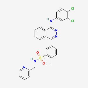 5-{4-[(3,4-dichlorophenyl)amino]phthalazin-1-yl}-2-methyl-N-(pyridin-2-ylmethyl)benzenesulfonamide