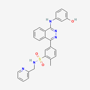 5-{4-[(3-hydroxyphenyl)amino]phthalazin-1-yl}-2-methyl-N-(pyridin-2-ylmethyl)benzenesulfonamide