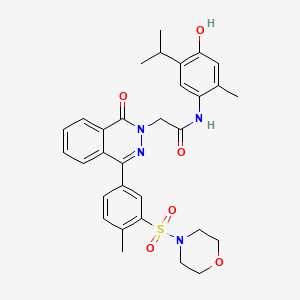 N-(4-hydroxy-5-isopropyl-2-methylphenyl)-2-[4-[4-methyl-3-(morpholin-4-ylsulfonyl)phenyl]-1-oxophthalazin-2(1H)-yl]acetamide