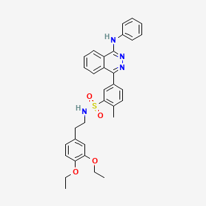 5-(4-anilinophthalazin-1-yl)-N-[2-(3,4-diethoxyphenyl)ethyl]-2-methylbenzenesulfonamide