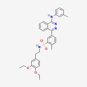 molecular formula C34H36N4O4S B4295207 N-[2-(3,4-diethoxyphenyl)ethyl]-2-methyl-5-{4-[(3-methylphenyl)amino]phthalazin-1-yl}benzenesulfonamide 