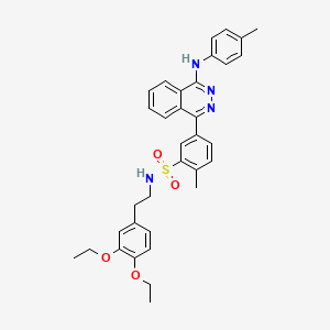 N-[2-(3,4-diethoxyphenyl)ethyl]-2-methyl-5-{4-[(4-methylphenyl)amino]phthalazin-1-yl}benzenesulfonamide
