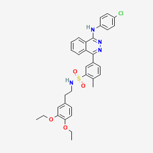 molecular formula C33H33ClN4O4S B4295216 5-{4-[(4-chlorophenyl)amino]phthalazin-1-yl}-N-[2-(3,4-diethoxyphenyl)ethyl]-2-methylbenzenesulfonamide 