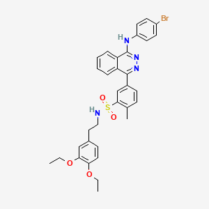 molecular formula C33H33BrN4O4S B4295222 5-{4-[(4-bromophenyl)amino]phthalazin-1-yl}-N-[2-(3,4-diethoxyphenyl)ethyl]-2-methylbenzenesulfonamide 