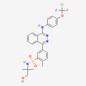 molecular formula C26H25ClF2N4O4S B4295229 5-[4-({4-[chloro(difluoro)methoxy]phenyl}amino)phthalazin-1-yl]-N-(2-hydroxy-1,1-dimethylethyl)-2-methylbenzenesulfonamide 