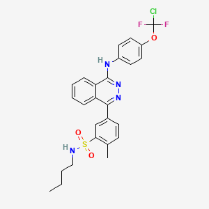 molecular formula C26H25ClF2N4O3S B4295240 N-butyl-5-[4-({4-[chloro(difluoro)methoxy]phenyl}amino)phthalazin-1-yl]-2-methylbenzenesulfonamide 