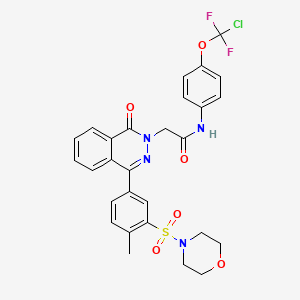 N-{4-[chloro(difluoro)methoxy]phenyl}-2-[4-[4-methyl-3-(morpholin-4-ylsulfonyl)phenyl]-1-oxophthalazin-2(1H)-yl]acetamide