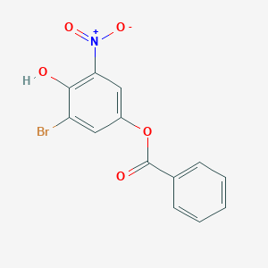 molecular formula C13H8BrNO5 B429525 3-Bromo-4-hydroxy-5-nitrophenyl benzoate 