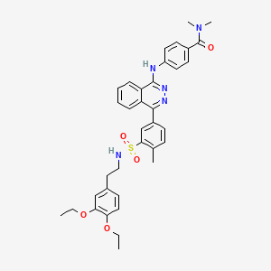 4-({4-[3-({[2-(3,4-diethoxyphenyl)ethyl]amino}sulfonyl)-4-methylphenyl]phthalazin-1-yl}amino)-N,N-dimethylbenzamide