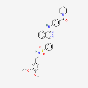 N-[2-(3,4-diethoxyphenyl)ethyl]-2-methyl-5-(4-{[4-(piperidin-1-ylcarbonyl)phenyl]amino}phthalazin-1-yl)benzenesulfonamide