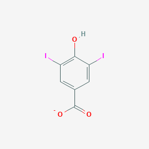 molecular formula C7H3I2O3- B429528 4-hydroxy-3,5-diiodobenzoate 