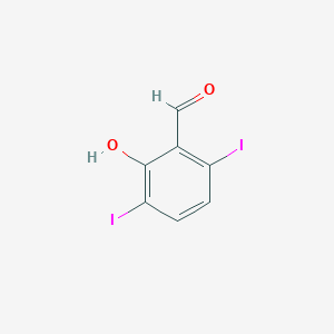 molecular formula C7H4I2O2 B429529 2-Hydroxy-3,6-diiodobenzaldehyde 