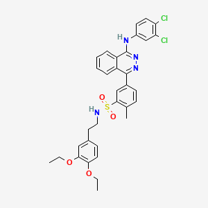 molecular formula C33H32Cl2N4O4S B4295294 5-{4-[(3,4-dichlorophenyl)amino]phthalazin-1-yl}-N-[2-(3,4-diethoxyphenyl)ethyl]-2-methylbenzenesulfonamide 