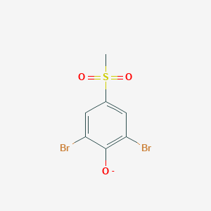 molecular formula C7H5Br2O3S- B429530 2,6-Dibromo-4-(methylsulfonyl)benzenolate 