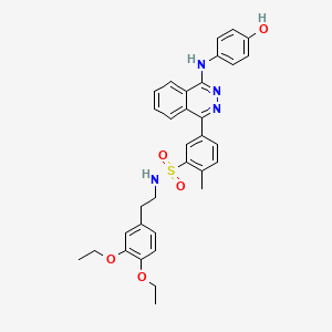 molecular formula C33H34N4O5S B4295300 N-[2-(3,4-diethoxyphenyl)ethyl]-5-{4-[(4-hydroxyphenyl)amino]phthalazin-1-yl}-2-methylbenzenesulfonamide 