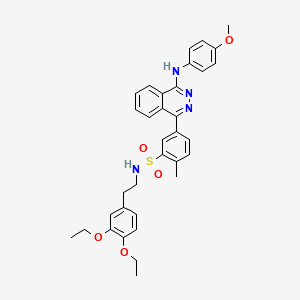 molecular formula C34H36N4O5S B4295302 N-[2-(3,4-diethoxyphenyl)ethyl]-5-{4-[(4-methoxyphenyl)amino]phthalazin-1-yl}-2-methylbenzenesulfonamide 
