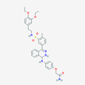 molecular formula C35H39N5O6S B4295316 2-[4-({4-[3-({[2-(3,4-diethoxyphenyl)ethyl]amino}sulfonyl)-4-methylphenyl]-1,2-dihydrophthalazin-1-yl}amino)phenoxy]acetamide 