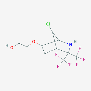 molecular formula C10H12ClF6NO2 B4295330 2-{[7-chloro-3,3-bis(trifluoromethyl)-2-azabicyclo[2.2.1]hept-6-yl]oxy}ethanol 