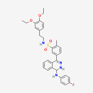 N-[2-(3,4-diethoxyphenyl)ethyl]-5-{4-[(4-fluorophenyl)amino]-3,4-dihydrophthalazin-1-yl}-2-methylbenzenesulfonamide
