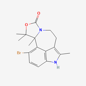 molecular formula C17H19BrN2O2 B4295336 15-bromo-2,3,3,10-tetramethyl-4-oxa-6,11-diazatetracyclo[7.6.1.02,6.012,16]hexadeca-1(15),9,12(16),13-tetraen-5-one 