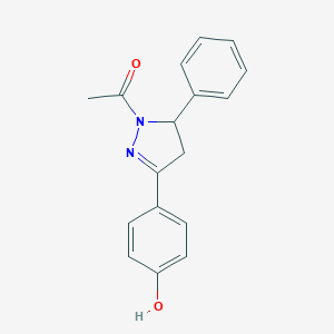molecular formula C17H16N2O2 B429534 1-Acetyl-3-(4-hydroxyphenyl)-5-phenyl-2-pyrazoline CAS No. 252006-56-7