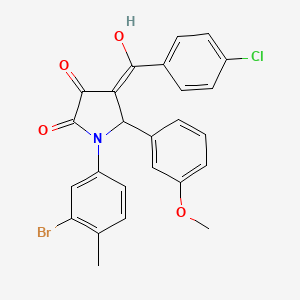 1-(3-bromo-4-methylphenyl)-4-(4-chlorobenzoyl)-3-hydroxy-5-(3-methoxyphenyl)-1,5-dihydro-2H-pyrrol-2-one