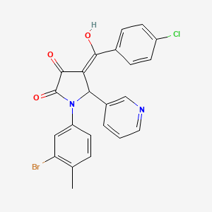 1-(3-bromo-4-methylphenyl)-4-(4-chlorobenzoyl)-3-hydroxy-5-pyridin-3-yl-1,5-dihydro-2H-pyrrol-2-one