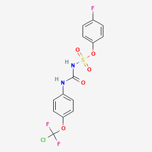 molecular formula C14H10ClF3N2O5S B4295385 4-fluorophenyl [({4-[chloro(difluoro)methoxy]phenyl}amino)carbonyl]sulfamate 