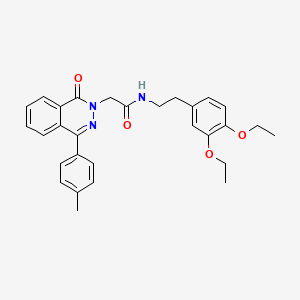 molecular formula C29H31N3O4 B4295395 N-[2-(3,4-diethoxyphenyl)ethyl]-2-[4-(4-methylphenyl)-1-oxophthalazin-2(1H)-yl]acetamide 