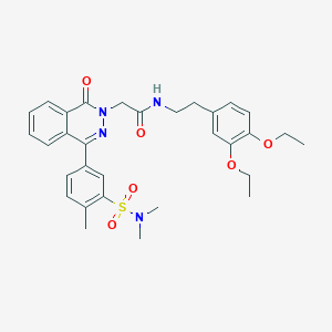 molecular formula C31H36N4O6S B4295399 N-[2-(3,4-diethoxyphenyl)ethyl]-2-[4-{3-[(dimethylamino)sulfonyl]-4-methylphenyl}-1-oxophthalazin-2(1H)-yl]acetamide 