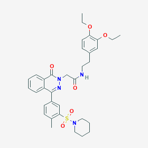 molecular formula C34H40N4O6S B4295407 N-[2-(3,4-diethoxyphenyl)ethyl]-2-[4-[4-methyl-3-(piperidin-1-ylsulfonyl)phenyl]-1-oxophthalazin-2(1H)-yl]acetamide 