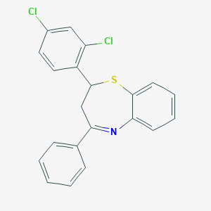 molecular formula C21H15Cl2NS B429541 2-(2,4-Dichlorophenyl)-4-phenyl-2,3-dihydro-1,5-benzothiazepine 