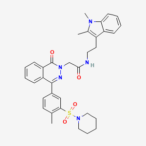 N-[2-(1,2-dimethyl-1H-indol-3-yl)ethyl]-2-[4-[4-methyl-3-(piperidin-1-ylsulfonyl)phenyl]-1-oxophthalazin-2(1H)-yl]acetamide
