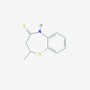 molecular formula C10H11NS2 B429542 2-methyl-2,3-dihydro-5H-benzo[b][1,4]thiazepine-4-thione CAS No. 110766-80-8